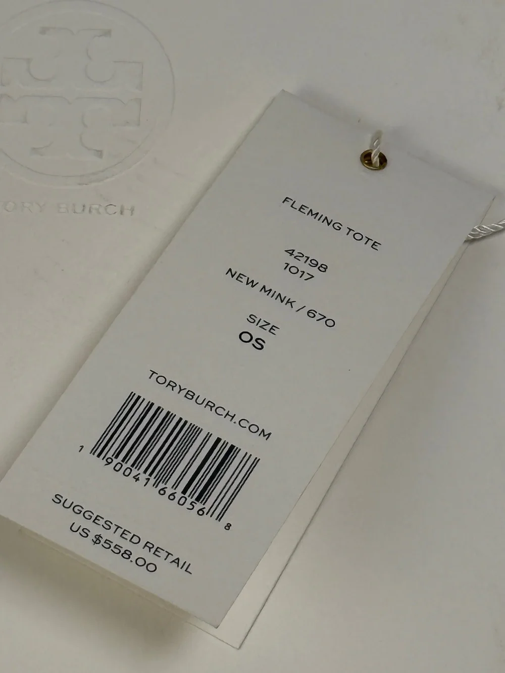 Tory Burch FLEMING Tote Quilted Leather Dual Chain Straps New Mink Like New